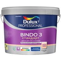 Dulux Краска Bindo 3 в/д для стен и потолков глубокоматовая (3% блеска) BC 9л. Глубоко матовая. 