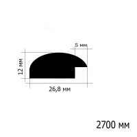 Хайвуд Молдинг LF137B под покраску (26,8х12х2700мм) (80). Дюрополимер / композит