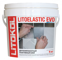 Литокол Клей эпоксидно-полиуретановый Litoelastic Evo белый 10кг/5м2